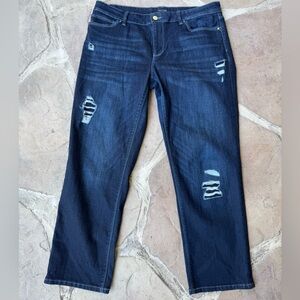 White House Black Market, Straight Crop Jeans, Blue, Size 12